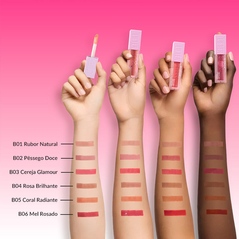 BTB Gloss Labial 3D Volume e Brilho com Ácido Hialurônico Hidratação Duradoura  - 8g
