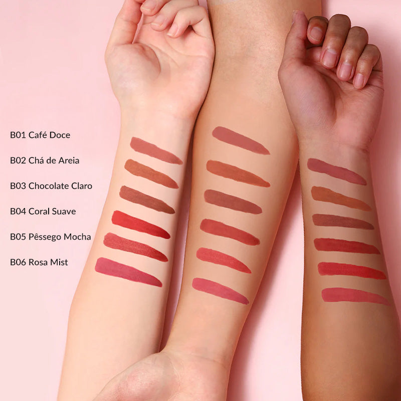 BTB Gloss Labial Choco Kiss Textura Aveludada e Cor Deliciosa Brilhante - 9g