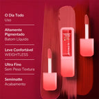 BTB Blush e Batom 2 em 1 Líquido Aveludado - 8g