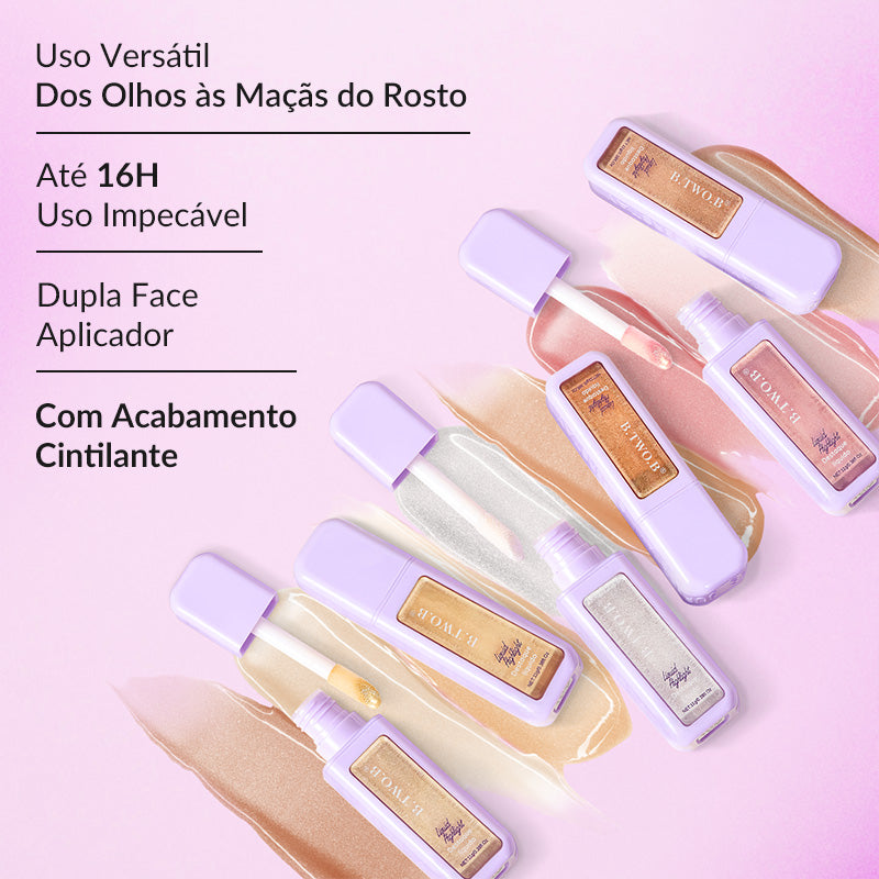 BTB Highlighter Líquido Acabamento Metálico e Toque Perolado - 11g