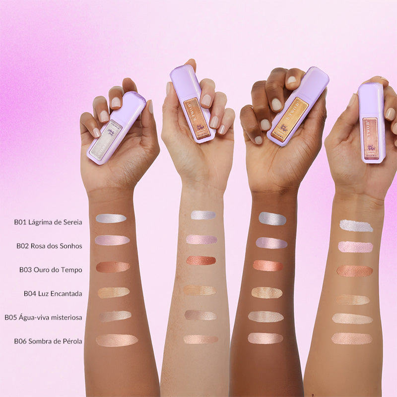BTB Highlighter Líquido Acabamento Metálico e Toque Perolado - 11g