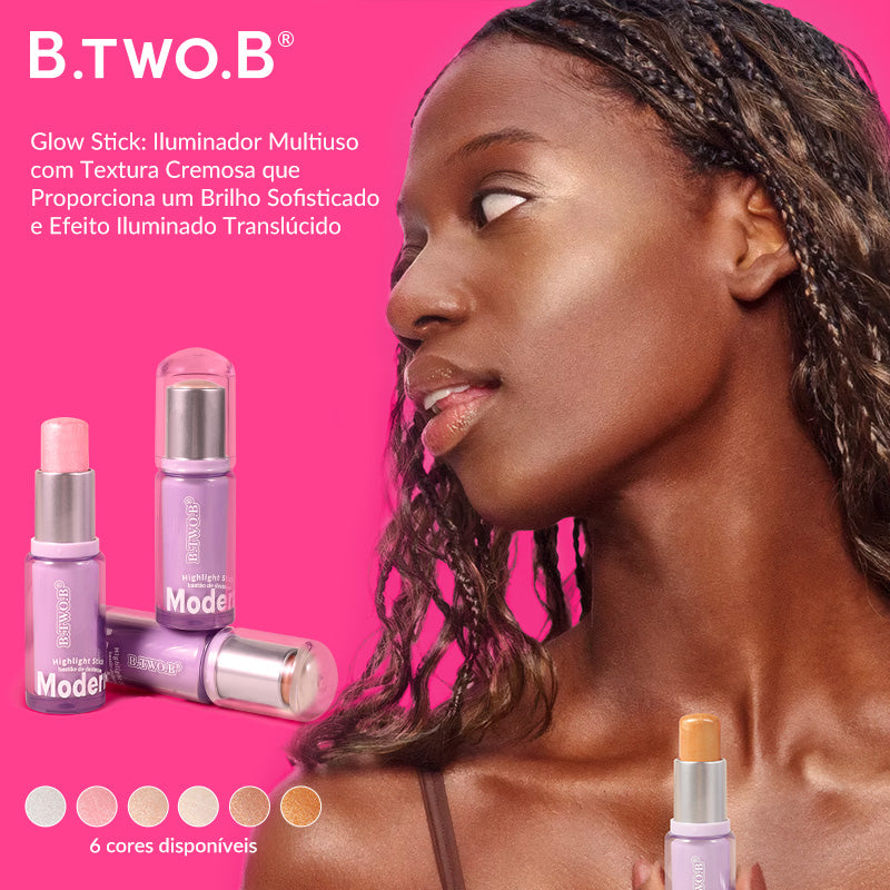 BTB Bastão Iluminador "Brilho de Sereia" – Glow Holográfico, Toque Mágico, Pele Radiante